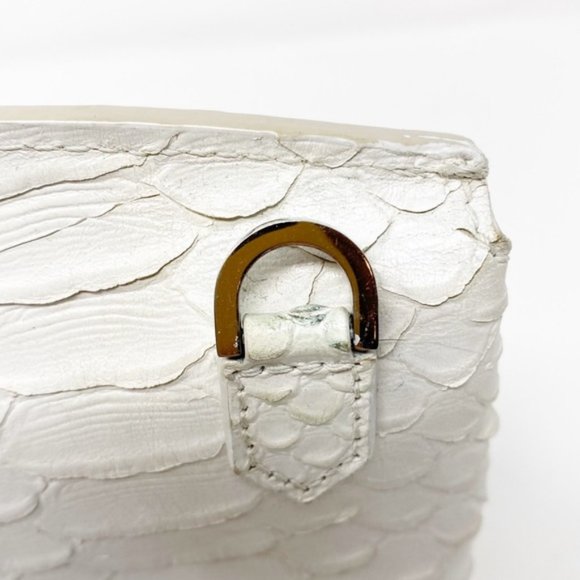 Alexander Wang | Marion Leather Crossbody Bag White Embossed - Picture 11 of 16